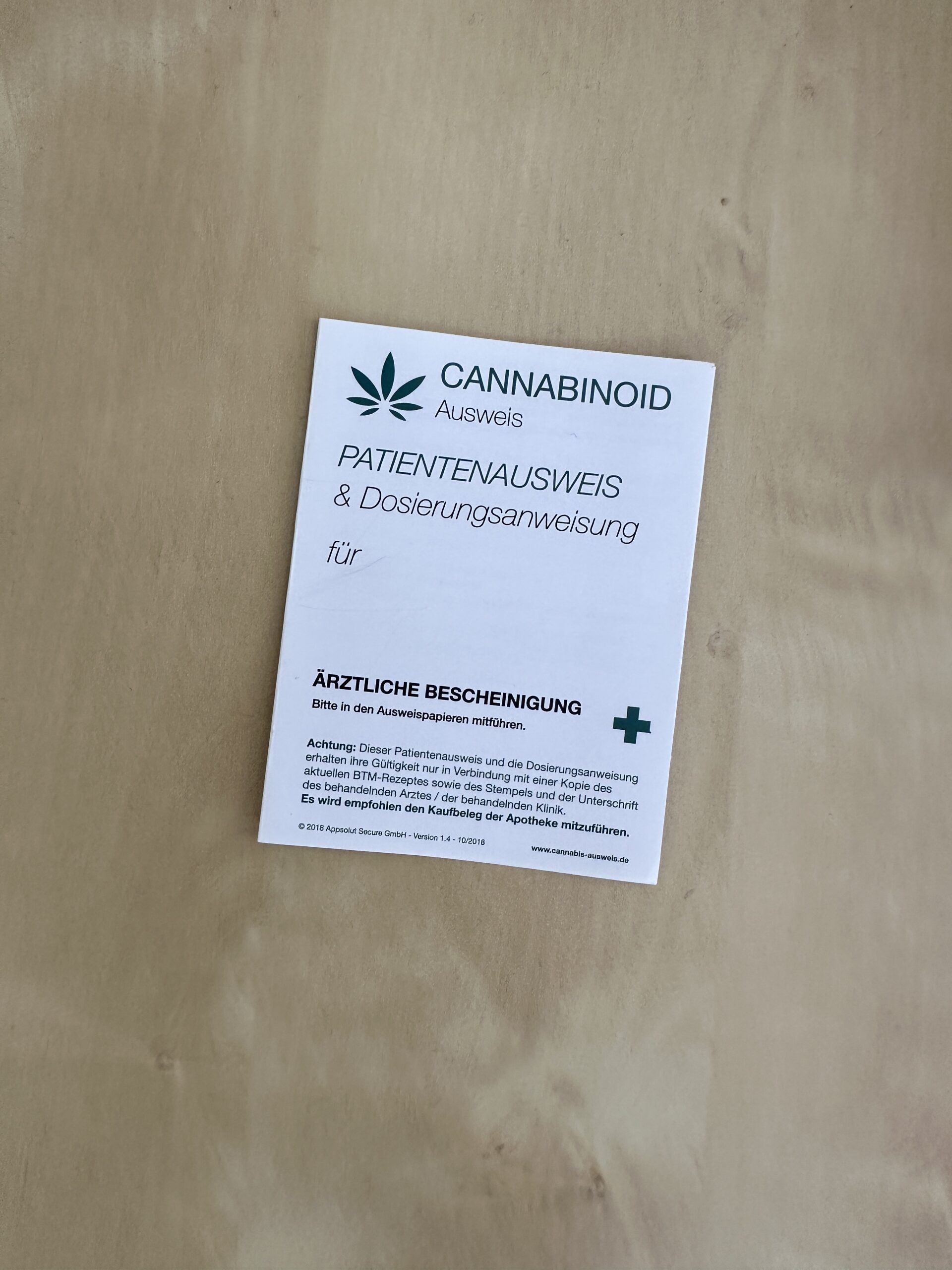 1x Cannabis Ausweis personalisiert (individuell bedruckt) photo review